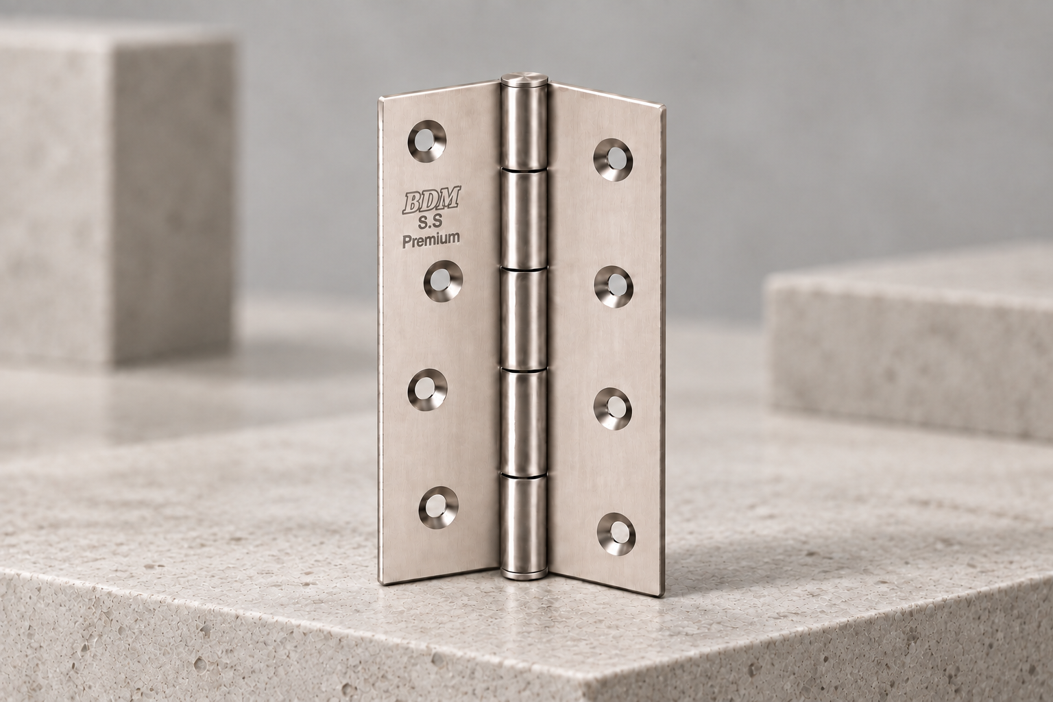 bdm-premium-pin-matte-studio Premium pin hinges on a stone surface