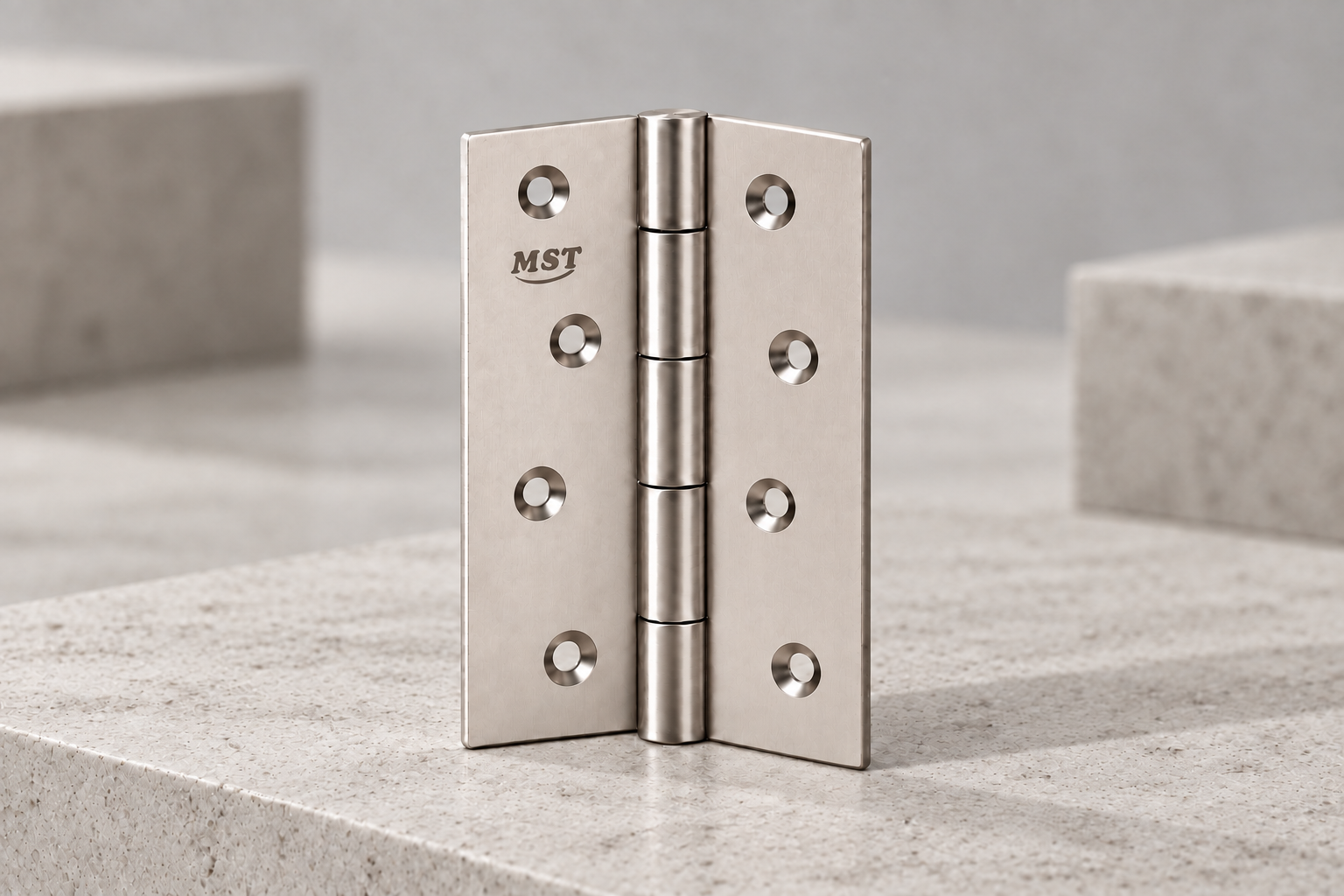 mst-welded-matte-studio Welded hinges on a stone surface